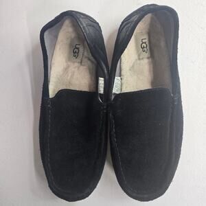 Ugg Alder Faux Shearling Lined Suede Slipper Black ‎ Mens Size 10